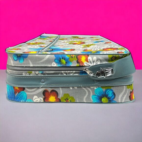 Vintage Flower Power Travelware Bright Groovy Retro Suitcase Lock w/ Keys - Picture 4 of 9